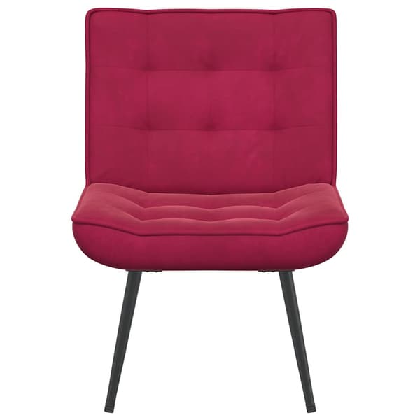 Vilstol vinröd 64x74x84 cm sammet
