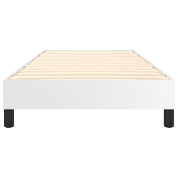 Boxspring-sängram vit 80x200 cm konstläder