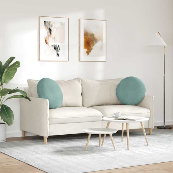 Sittkuddar 2 pcs Havgrön Ø50 x 19 cm Sammet