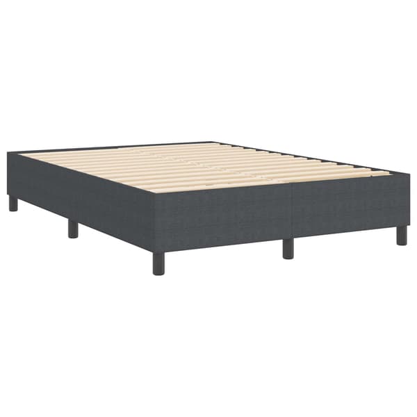 Plattform sängram Mörkgrå 140 x 190 cm Kordread tyg