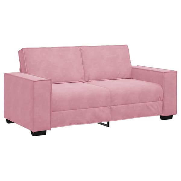 Soffa 2-sits rosa 180x78x84 cm sammet