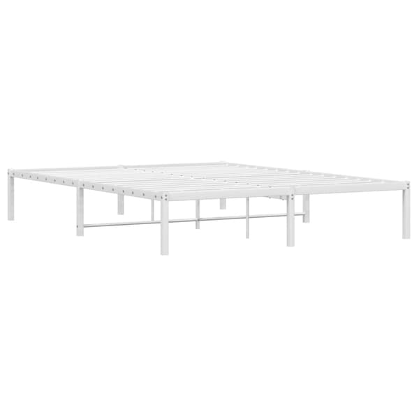 Sängram metall vit 150x200 cm