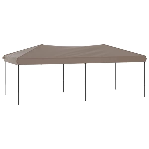 Hopfällbart partytält taupe 3x6 m
