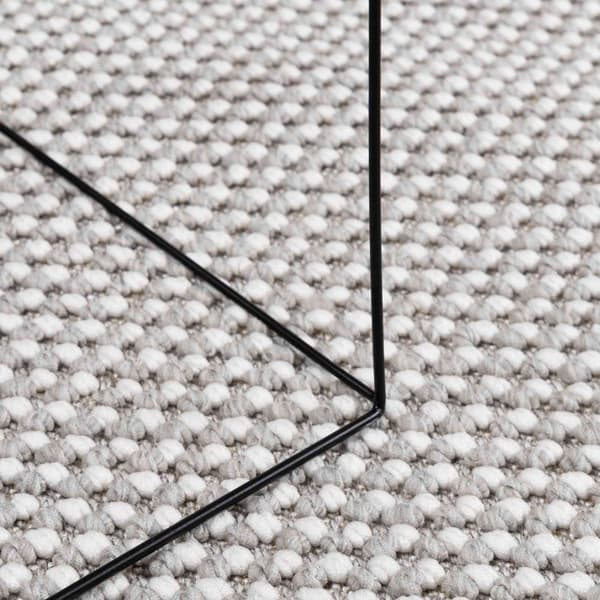 Områdesmattor LUGO Krämfärgad och grå 200 x 200 cm Polyester