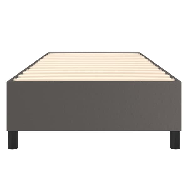 Boxspring-sängram grå 80x200 cm konstläder