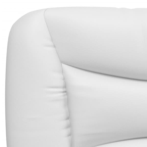 Headboard Cushion "Hvar" White 90 cm Faux Leather