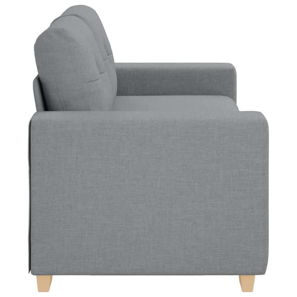 Loveseat soffa ljusgrå 180x77x82 cm tyg