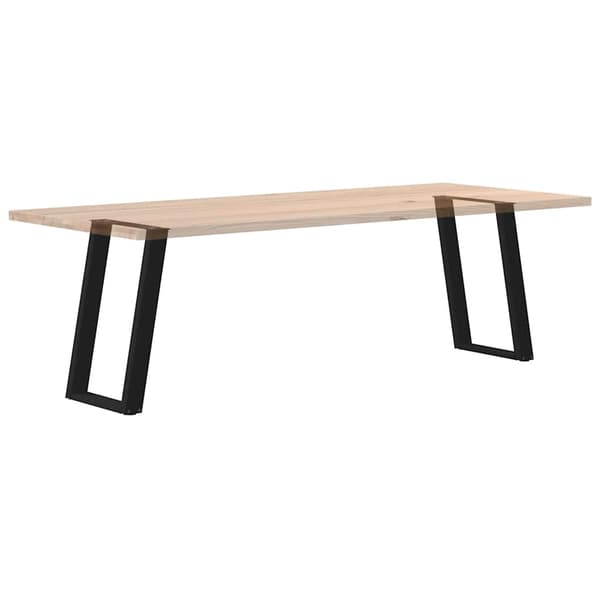 Matbordsben U-formade 2 st svarta 60x(72-73) cm stål
