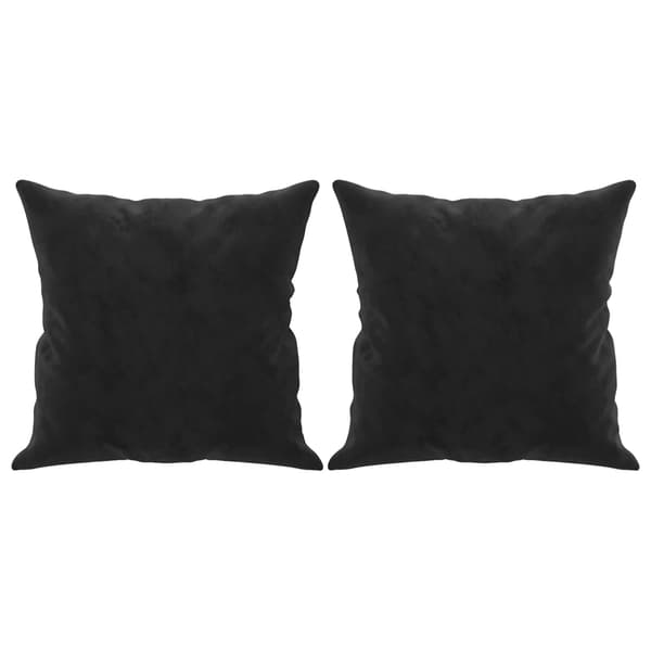 Prydnadskuddar 2 st svart 40x40 cm sammet