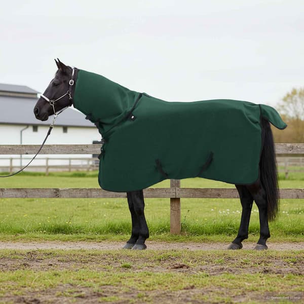 Hästdyna Fullt mörkgrön 85 cm Polyester Fleece
