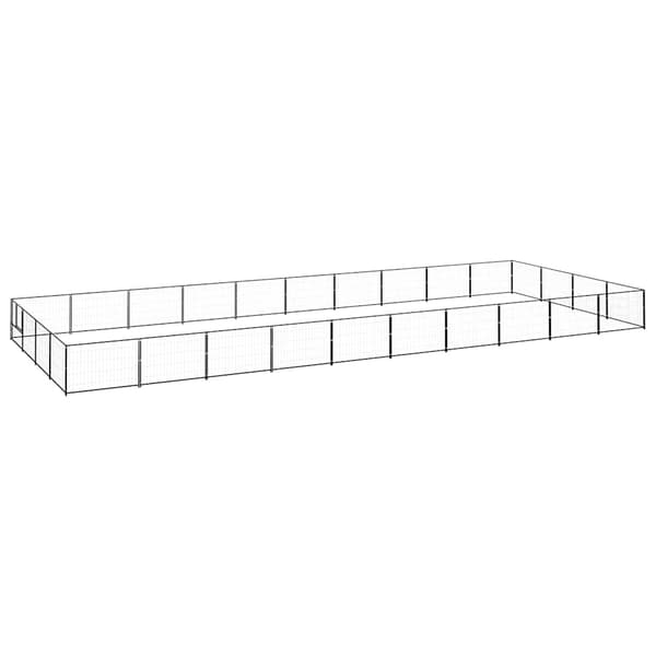 Hundgård svart 40 m² stål