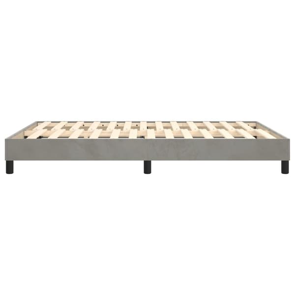 Boxspring-sängram ljusgrå 140x200 cm sammet