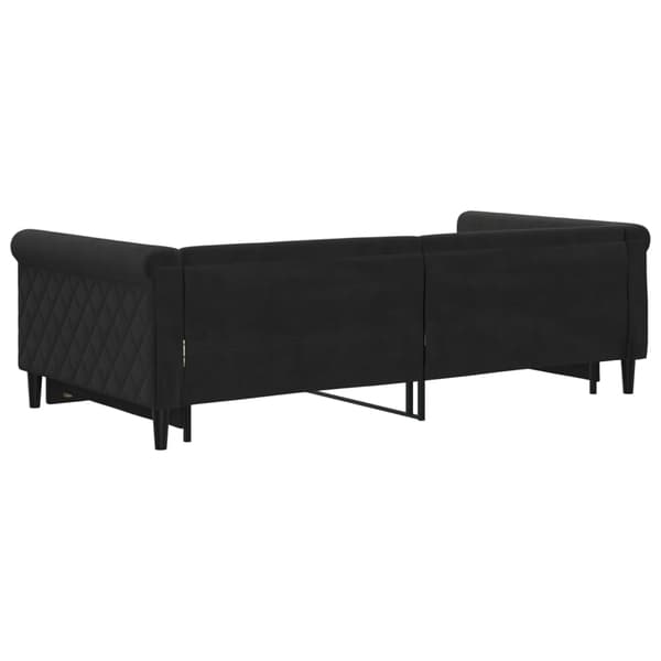 Dagbädd utdragbar svart 100x200 cm sammet
