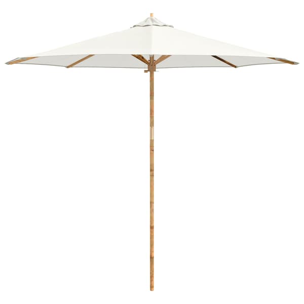 Trädgårdsparasol Krämvit Ø 270 x 260 cm Bambu