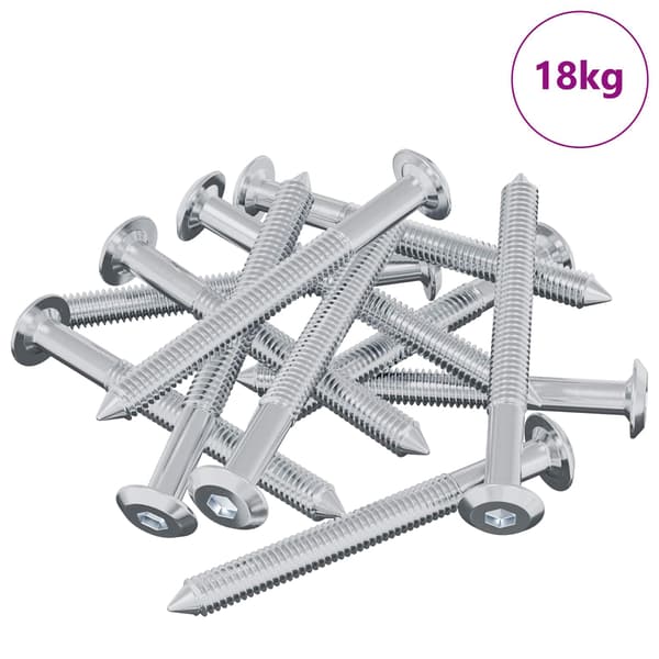 Skruv 1600 pcs Silver M6 x 60 mm Stål