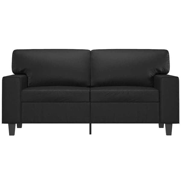 2-sitssoffa svart 120 cm konstläder