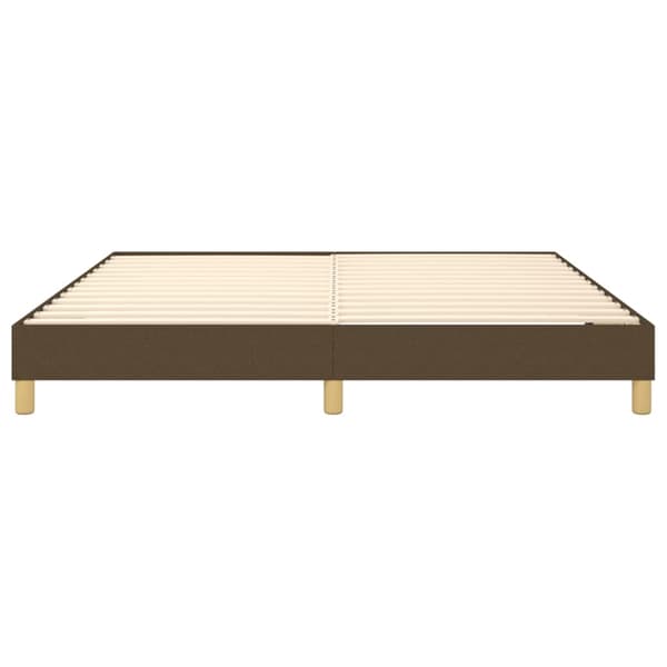 Boxspring-sängram mörkbrun 160x200 cm tyg