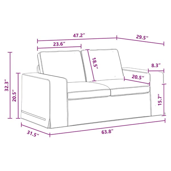 Soffa Mörkgrå 162 x 80 x 82 cm tyg