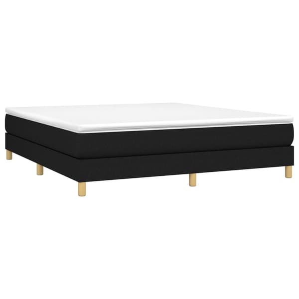 Boxspring-sängram svart 180x200 cm tyg