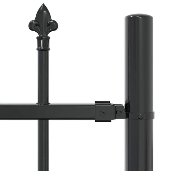 Trädgårdsstängsel Woerden 240 x 140 cm Pulverlackerad stål Grå