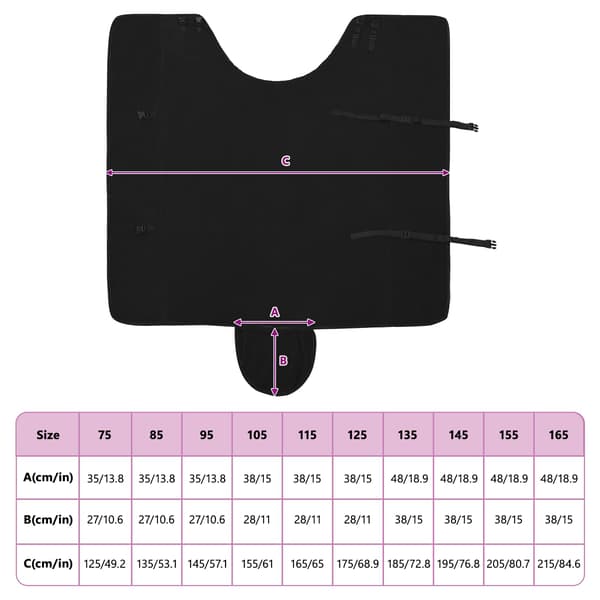 Hästdyna Svart 165 cm Polyester Fleece