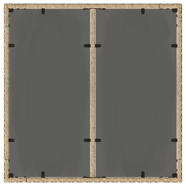 Trädgårdsmöbelset 3 pcs Beige konstrotting
