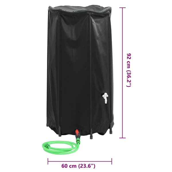 Vattentank med kran vikbar 250 L PVC