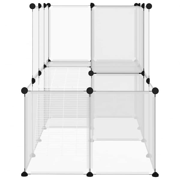 Smådjursbur transparent 142x74x93 cm PP och stål