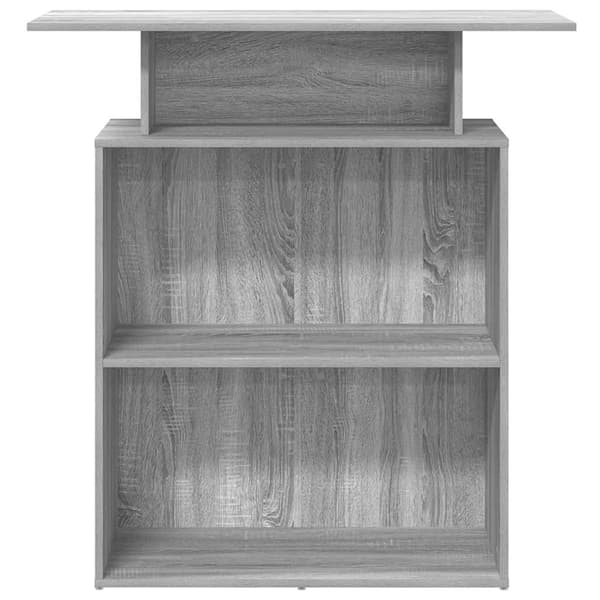 Receptionsdisk grå sonoma 100x40x104 cm konstruerat trä