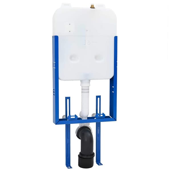 Cistern Ram med lagring Vit 50 x 8 x 131 cm Stål