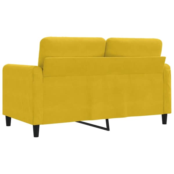 2-sitssoffa gul 120 cm sammet