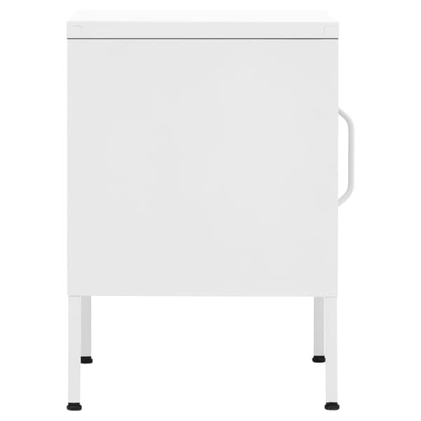 Sängbord vit 35x35x51 cm stål