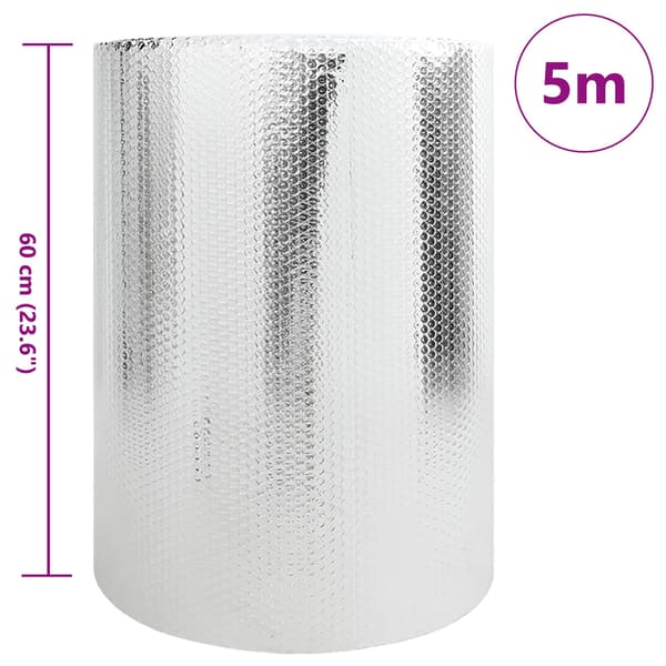 Värmereflektor för element Silver 5 x 0,6 m polyeten