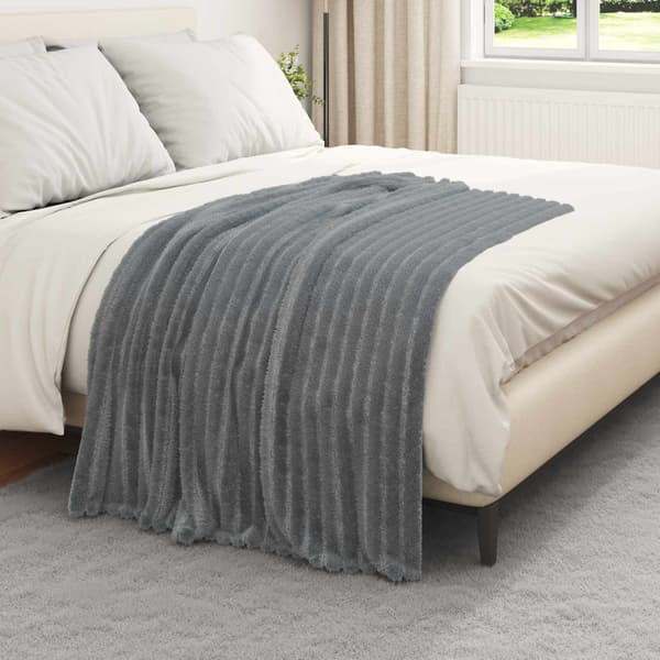 Kastfilt Mörkgrå 150 x 130 cm Fleece
