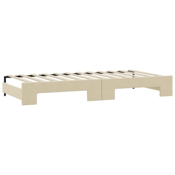 Dagbädd utdragbar gräddvit 90x200 cm tyg