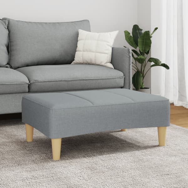 Fotpall Ljusgrå 77x55x31 cm tyg
