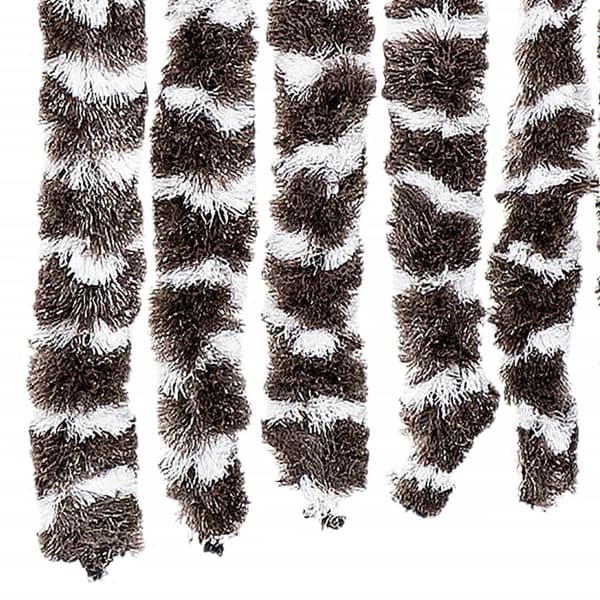Insektsgardin brun och vit 90x200 cm chenille