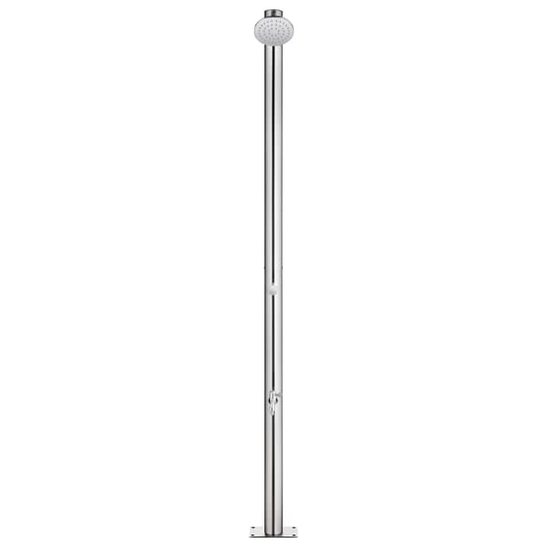 Utedusch 215 cm rostfritt stål