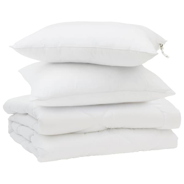 Sommar Duvet med kudde 3 pcs Vit Mikrofiber