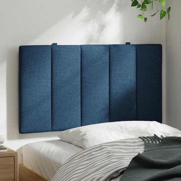 Headboard Cushion "Hanko" Blue 80 cm Fabric