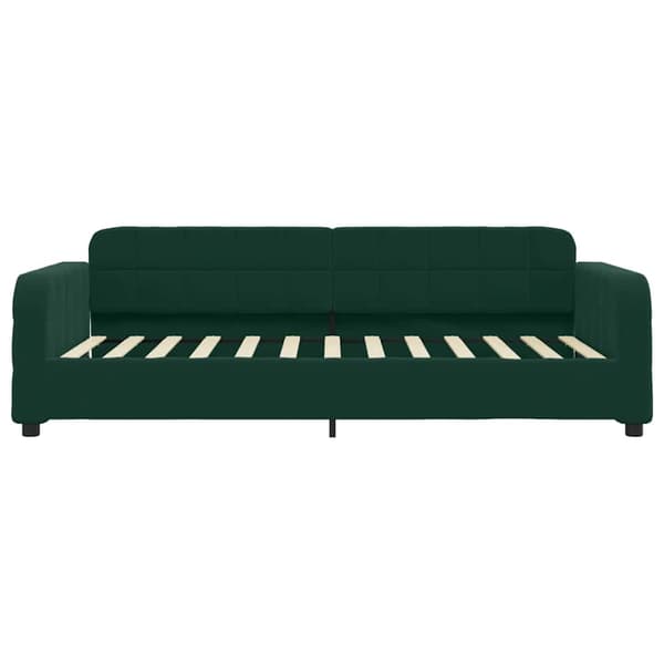Dagbädd utdragbar mörkgrön 100x200 cm sammet