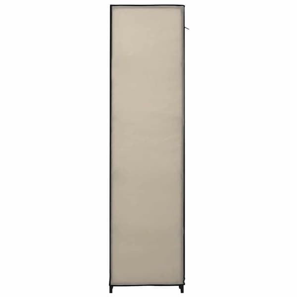 Resegarderob gräddvit 110x45x175 cm tyg