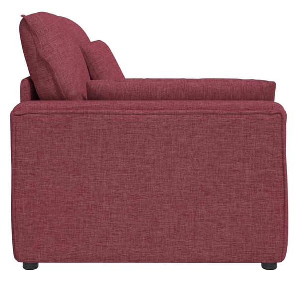 Modulär soffa armstödsändmodul med dynor vinröd 100 cm