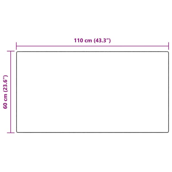 Fuskfäll matta TAFALLA Antracit 60 x 110 cm Polyester