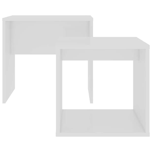 Soffbord set vit 48x30x45 cm konstruerat trä