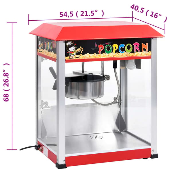 Popcornmaskin med teflonbeläggning 1400 W
