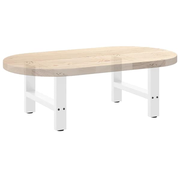Soffbordsben vita 2 st 50x(30-31) cm stål