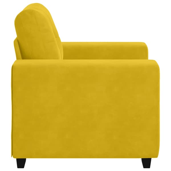 Soffstol gul 100x78x80 cm sammet