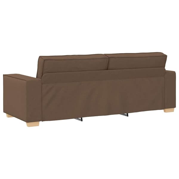 3-sitssoffa brun 180 cm tyg