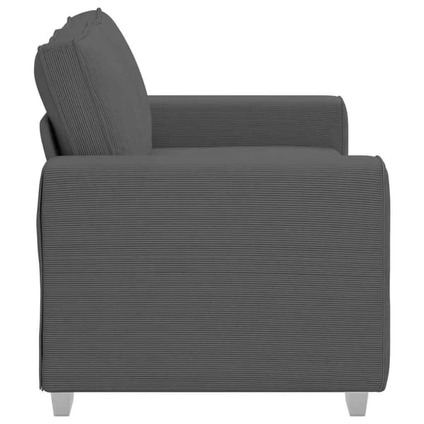 Loveseat soffa mörkgrå 160x77x82 cm manchestertyg